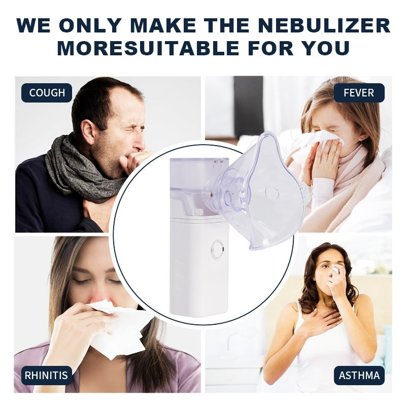 Portable Rechargeable Nebulizer Machine Asthma Inhaler 0.5L for Kids and Adults
