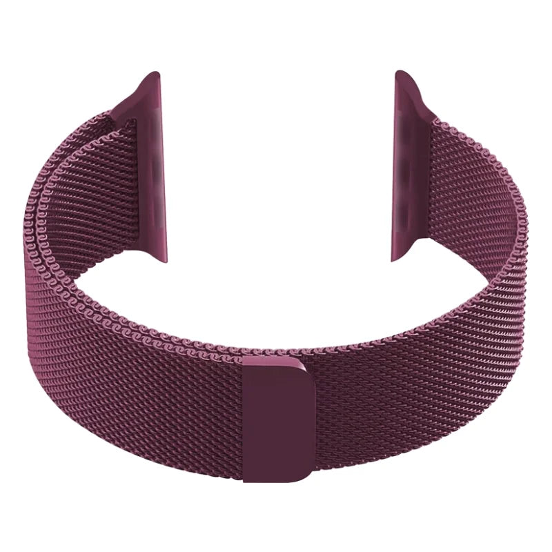 Plum | Apple Watch Milanese Magnetic Loop Strap | Stainless Steel Band  | 42mm / 44mm / 45mm
