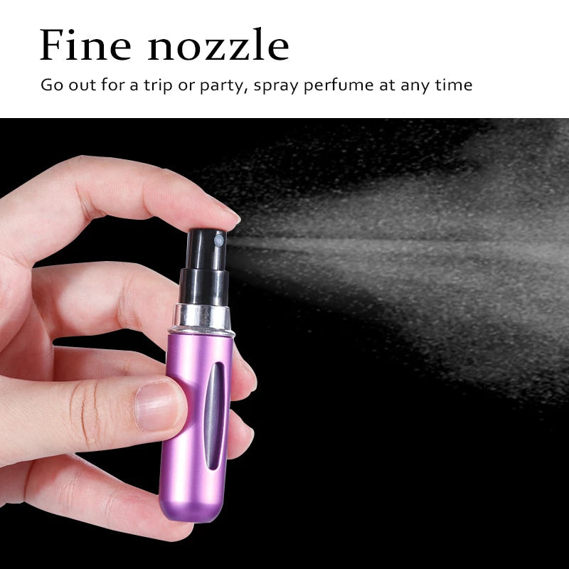 Portable Refillable Mini Perfume Atomizer | Travel-Size Spray Bottle | Random Color | 5ml/8ml