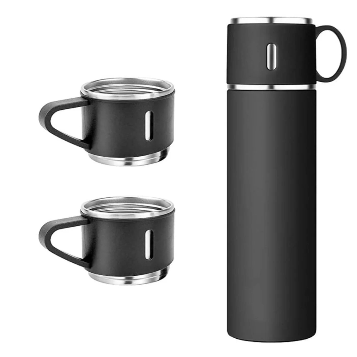 3 Cup 500ML Double-Layer Stainless Steel Vacuum Flask Set | Hot &amp; Cold | Travel Thermos SKU:&nbsp;Ho-47-00-00-473
