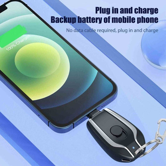 Mini Keychain Power Bank | Ultra-Compact 1500mAh Emergency Charger for Phones &amp; Gadgets