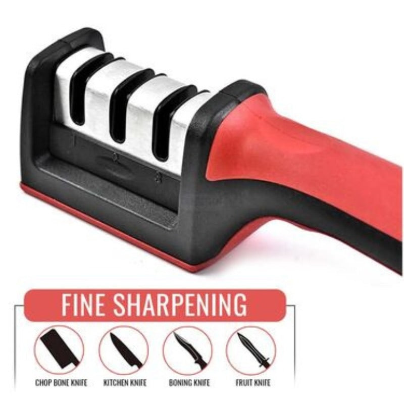 3-in-1 Knife Sharpener Set with Ceramic Peeler | 3-Stage Blade Restorer