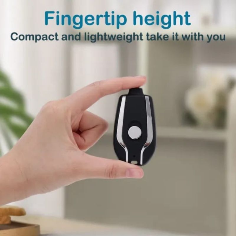 Mini Keychain Power Bank | Ultra-Compact 1500mAh Emergency Charger for Phones &amp; Gadgets