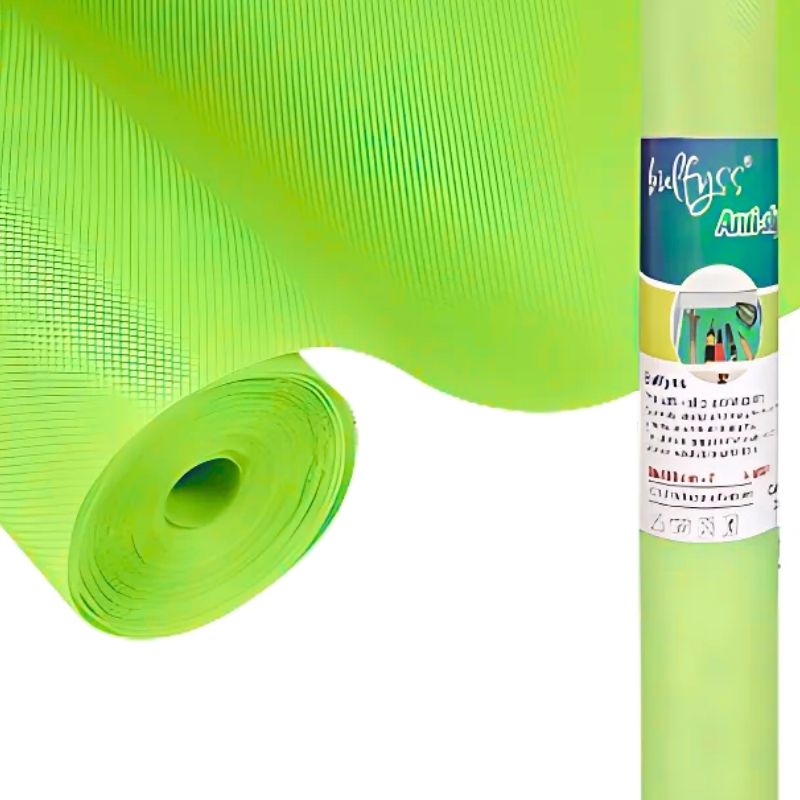 Anti-Slip Fridge & Shelf Mat | Waterproof Washable Liner for Kitchen Drawers Cabinets | Parrot Green