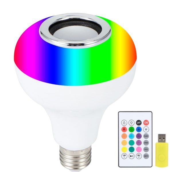 2-in-1 Smart LED Bulb + Bluetooth Speaker | RGB Light + Remote Control