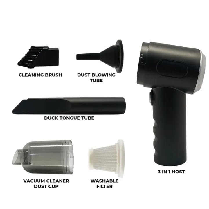 3 In 1 Portable Vacuum Cleaner Duster Blower | Air Pump Wireless Hand-held Cleaning For Car Home Vacuum Cleaner SKU:&nbsp;Sm-11-00-00-117