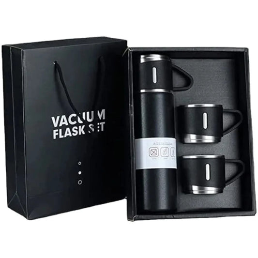 3 Cup 500ML Double-Layer Stainless Steel Vacuum Flask Set | Hot &amp; Cold | Travel Thermos SKU:&nbsp;Ho-47-00-00-473